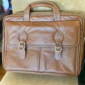 McKlein HYDEPARK Leather Laptop Case - Brown